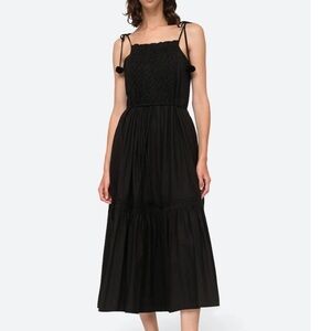 Sea New York black smocked dress